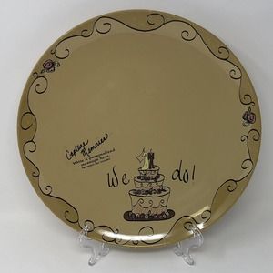 Wedding Plate Keepsake Write Messages Memorable Moments Autograph Guests